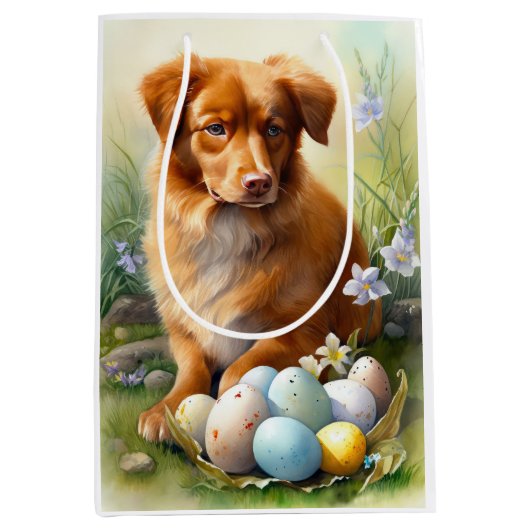 イースターエッグホリデー付きノバスコシアダックトーラー ミディアムペーパーバッグ (正面)