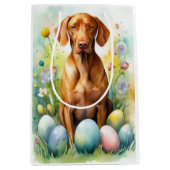 イースターエッグホリデー付きビズスラドッグ ミディアムペーパーバッグ (正面)