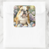 イースターエッグホリデー付きブルドッグ スクエアシール (バッグ)