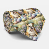 イースターエッグホリデー付きブルドッグ ネクタイ (ロール)