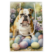 イースターエッグホリデー付きブルドッグ ミディアムペーパーバッグ (裏面)