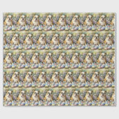 イースターエッグホリデー付きブルドッグ ラッピングペーパー (フラット)