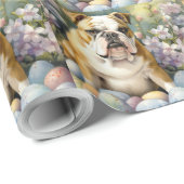 イースターエッグホリデー付きブルドッグ ラッピングペーパー (ロールコーナー)
