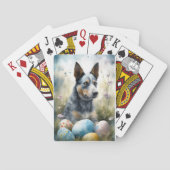 イースターエッグホリデー付きブルーヒーラー犬 トランプ (裏面)