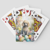 イースターエッグホリデー付きプードル犬 トランプ (裏面)