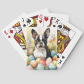 イースターエッグホリデー付きボストンテリア犬 トランプ (裏面)