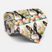 イースターエッグホリデー付きボストンテリア犬 ネクタイ (ロール)