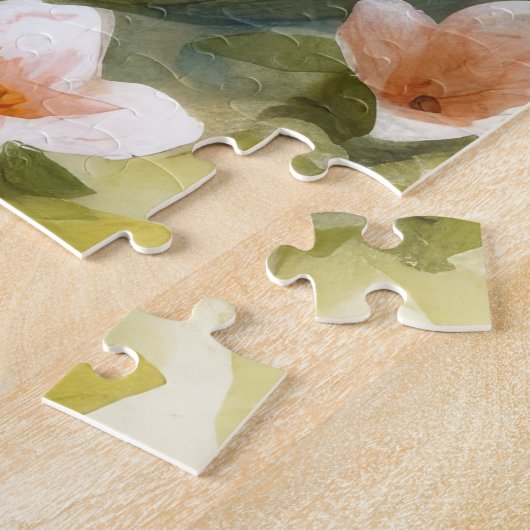 イースターエッグホリデー付きヨーキプー犬 ジグソーパズル (側面)