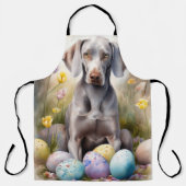 イースターエッグホリデー付きワイマランアドッグ エプロン (正面)