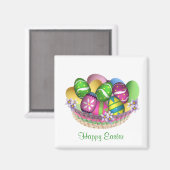 イースターエッグマグネット付きバスケット マグネット (正面/裏面)