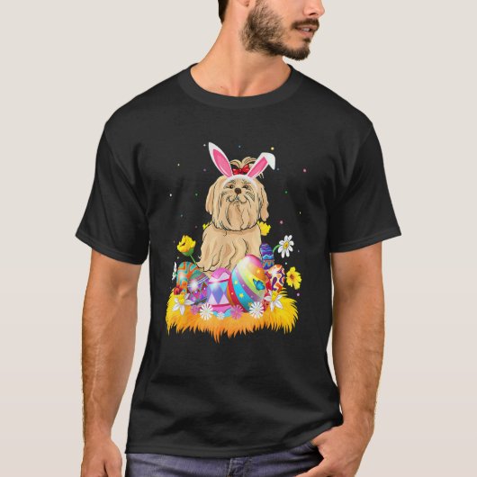 イースターエッグマルティポ犬イースター日曜日 Tシャツ (正面)