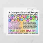 イースターエッグマルティーニレシピカード葉書 ポストカード (正面/裏面)