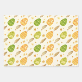 イースターエッグラッピング紙-フェスティバル ラッピングペーパーシート