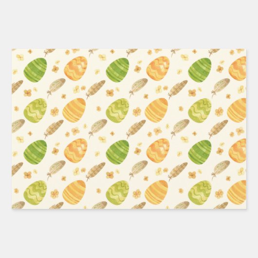 イースターエッグラッピング紙-フェスティバル ラッピングペーパーシート (正面)