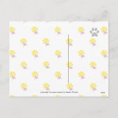 イースターエッグラブラドール子犬たち笑い シーズンポストカード (裏面)