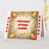 イースターエッグヴィンテージトレンディーコレクション カード (黄色い花)