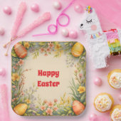 イースターエッグヴィンテージトレンディーコレクション ペーパープレート (パーティー)