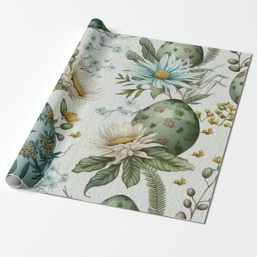 イースターエッグヴィンテージノスタルジックパターンNo2 ラッピングペーパー (アンロールド)