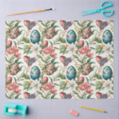 イースターエッグヴィンテージノスタルジックパターンNo4 薄葉紙 (クラフト)