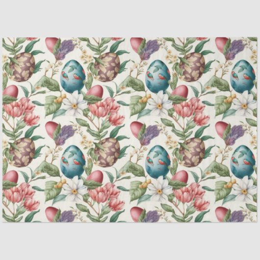 イースターエッグヴィンテージノスタルジックパターンNo4 薄葉紙 (正面)