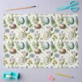 イースターエッグヴィンテージノスタルジックパターンNo5 薄葉紙 (クラフト)