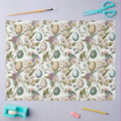 イースターエッグヴィンテージノスタルジックパターンNo8 薄葉紙 (クラフト)