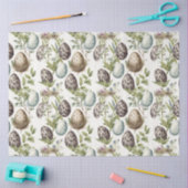 イースターエッグヴィンテージノスタルジックパターンNo9 薄葉紙 (クラフト)