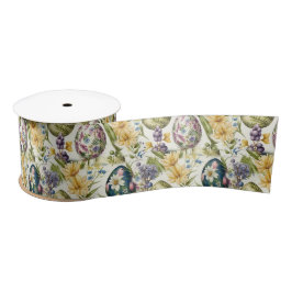 イースターエッグヴィンテージノスタルジックパターンNo 15 サテンリボン