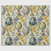 イースターエッグヴィンテージノスタルジックパターンNo 15 ラッピングペーパー (フラット)