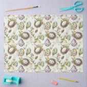イースターエッグヴィンテージノスタルジックパターンNo 19 薄葉紙 (クラフト)