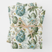 イースターエッグヴィンテージノスタルジックパターンNo 2 ラッピングペーパーシート (インサイチュ)