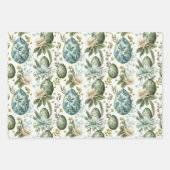 イースターエッグヴィンテージノスタルジックパターンNo 2 ラッピングペーパーシート (正面)