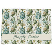 イースターエッグヴィンテージノスタルジックパターンNo 2 ラージペーパーバッグ (正面)