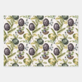 イースターエッグヴィンテージノスタルジックパターンNo 3 ラッピングペーパーシート (正面)