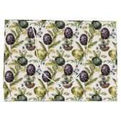 イースターエッグヴィンテージノスタルジックパターンNo 3 ラージペーパーバッグ (裏面)