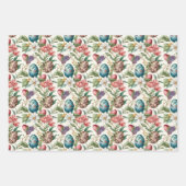 イースターエッグヴィンテージノスタルジックパターンNo 4 ラッピングペーパーシート (正面2)