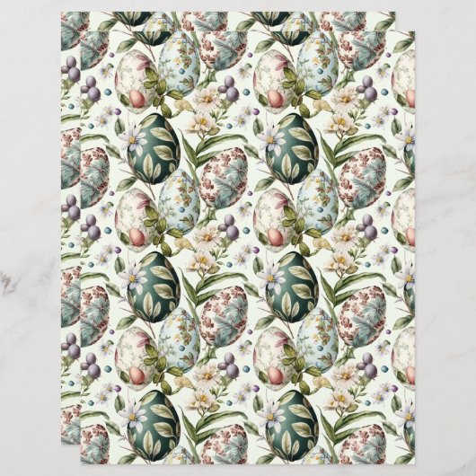 イースターエッグヴィンテージ懐かしいパターン (正面/裏面)