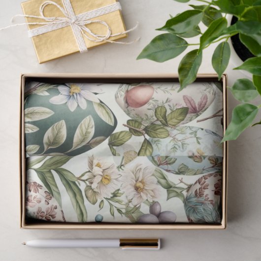 イースターエッグヴィンテージ懐かしいパターン 薄葉紙 (ギフト)