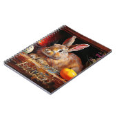 イースターエッグ付きイースターバニーハッピーイースター ノートブック (左側)