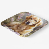 イースターエッグ付きゴールデンレトリバー ペーパープレート (傾斜あり)