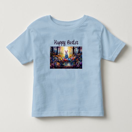 イースターエッグ付きピーターイースターバニー トドラーTシャツ (正面)