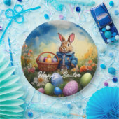 イースターエッグ付きピーターイースターバニー ペーパープレート (パーティー)