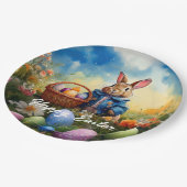 イースターエッグ付きピーターイースターバニー ペーパープレート (アングル)