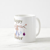 イースターエッグ付きピーターハッピーイースター コーヒーマグカップ (正面右)