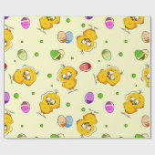 イースターエッグ及びベビーのひよこ ラッピングペーパー (フラット)