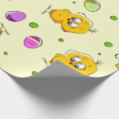 イースターエッグ及びベビーのひよこ ラッピングペーパー (角)