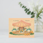 イースターエッグ回転木馬ヴィンテージイースター シーズンポストカード (スタンド正面)