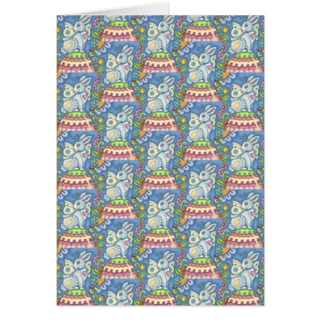 イースターエッグ妖精、ファンタジーラビットノートカ空白のード (正面)