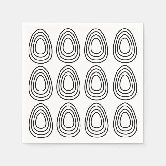 イースターエッグ幾何ハッピーイースター スタンダードカクテルナプキン (正面)