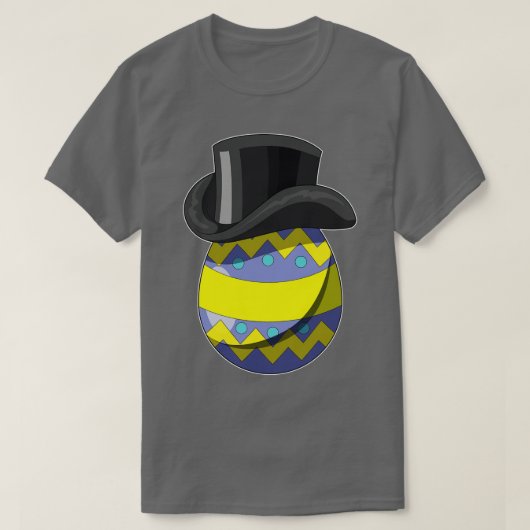 イースターエッグ復活祭の紳士シリンダー Tシャツ (デザイン正面)